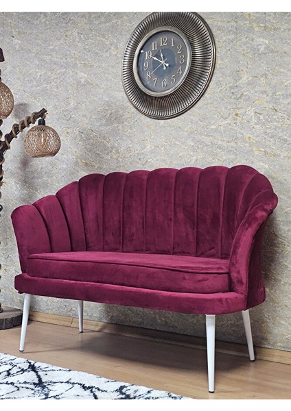 Ikili Istiridye Beyaz Boyalı Sivriltme Ayak Çay Seti Koltuk Tekli Berjer , Ikili Berjer Koltuk Bordo Renk 110 x 48 Boyut/ebat modelleri