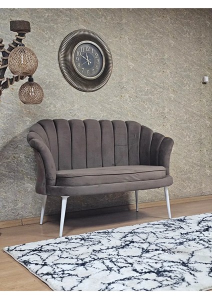 Ikili Istiridye Beyaz Boyalı Sivriltme Ayak Çay Seti Koltuk Tekli Berjer , Ikili Berjer Koltuk Kahverengi Renk 110 x 48 Boyut/ebat fiyatları