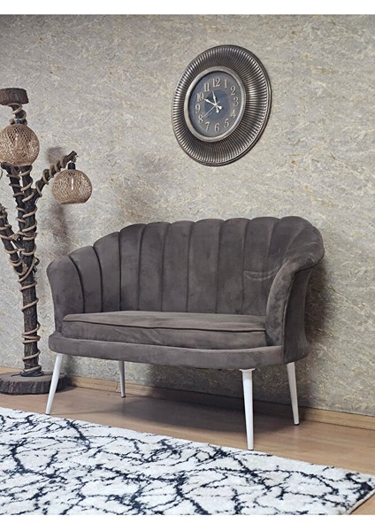 Ikili Istiridye Beyaz Boyalı Sivriltme Ayak Çay Seti Koltuk Tekli Berjer , Ikili Berjer Koltuk Kahverengi Renk 110 x 48 Boyut/ebat modelleri