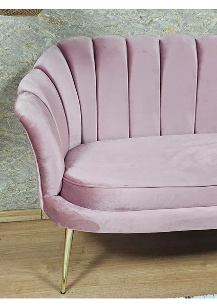 Ikili Istiridye Gold Kaplama Sivriltme Ayak Çay Seti Koltuk Ikili Berjer , Ikili Berjer Koltuk Pembe Renk 110 x 48 Boyut/ebat fırsatları