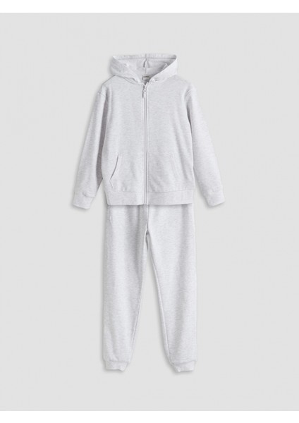 Lcw Kids Gri Kapüşonlu Kız Çocuk Eşofman Takım fiyatları