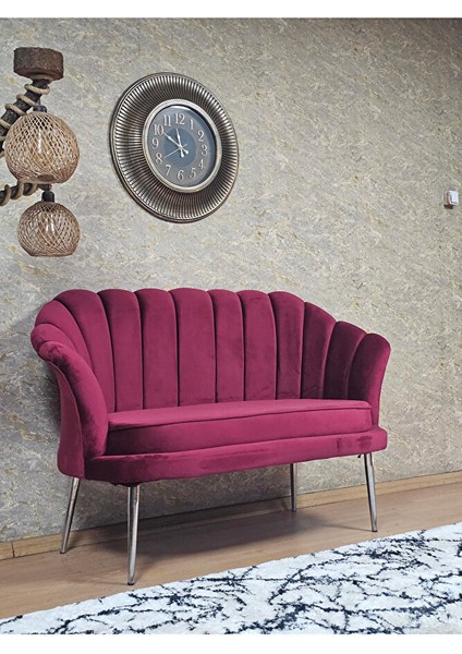 Ikili Istiridye Krom Kaplama Sivriltme Ayak Çay Seti Koltuk Ikili Berjer , Ikili Berjer Koltuk Bordo Renk 110 x 48 Boyut/ebat fiyatları