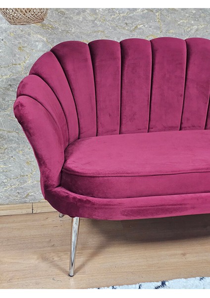 Ikili Istiridye Krom Kaplama Sivriltme Ayak Çay Seti Koltuk Ikili Berjer , Ikili Berjer Koltuk Bordo Renk 110 x 48 Boyut/ebat fırsatları