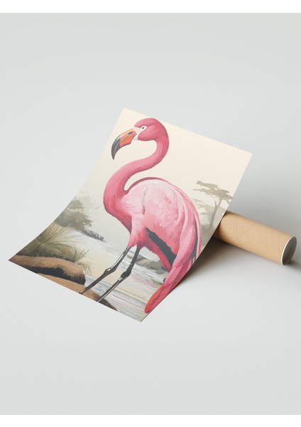 Çerçevesiz Poster, Flamingo – Doğal Stil, Yatak Odası Dekoru Poster No: 112571 modelleri