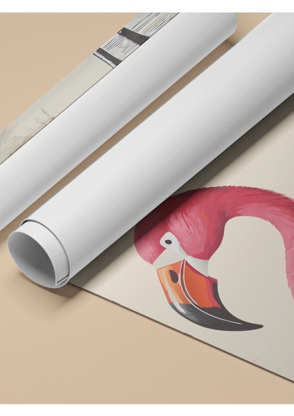 Çerçevesiz Poster, Flamingo – Doğal Stil, Yatak Odası Dekoru Poster No: 112571 fırsatları