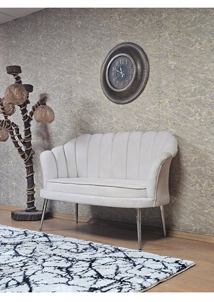 Ikili Istiridye Krom Kaplama Sivriltme Ayak Çay Seti Koltuk Ikili Berjer , Ikili Berjer Koltuk Krem Renk 110 x 48 Boyut/ebat modelleri