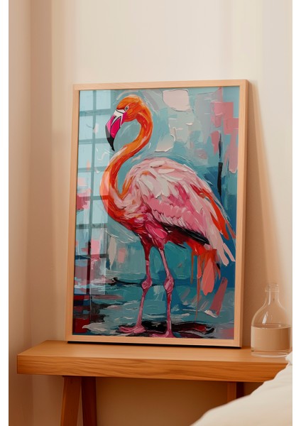Ahşap Çerçeveli Tablo, Pembe Flamingo – Tropik Dekor, Çocuk Odası Dekoru Poster No: 112707 fiyatları