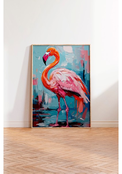 Ahşap Çerçeveli Tablo, Pembe Flamingo – Tropik Dekor, Çocuk Odası Dekoru Poster No: 112707 modelleri