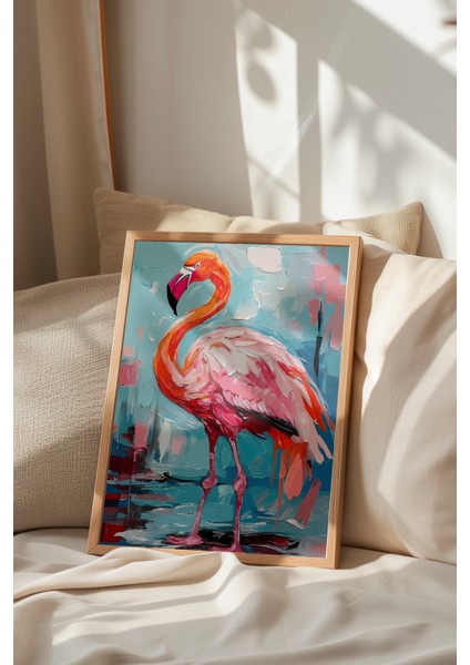 Ahşap Çerçeveli Tablo, Pembe Flamingo – Tropik Dekor, Çocuk Odası Dekoru Poster No: 112707 indirimleri