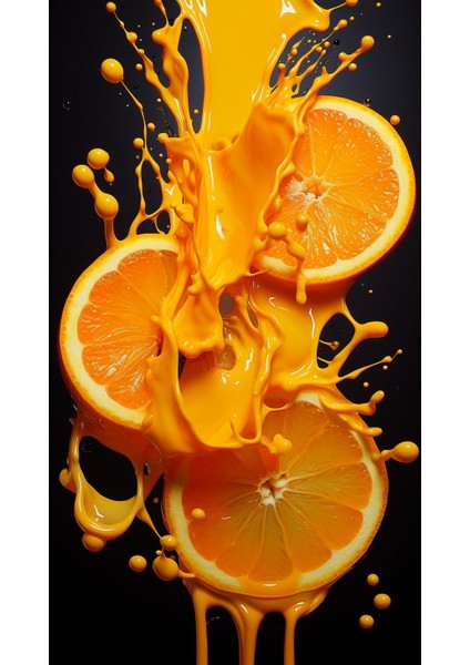 Portakal Dilimleri Ev Duvar Salon Güzellik Salonu Ofis Dükkan Dekarasyon Kanvas Tablo fiyatları