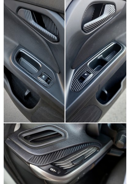 Fiat Egea Uyumlu Iç Trim Kaplama Set - Mat Karbon Siyah fiyatları