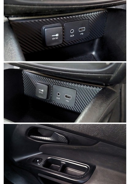 Fiat Egea Uyumlu Iç Trim Kaplama Set - Mat Karbon Siyah fırsatları