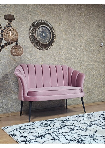 Ikili Istiridye Siyah Boyalı Sivriltme Ayak Çay Seti Koltuk Ikili Berjer , Ikili Berjer Koltuk Pembe Renk 110 x 48 Boyut/ebat fiyatları