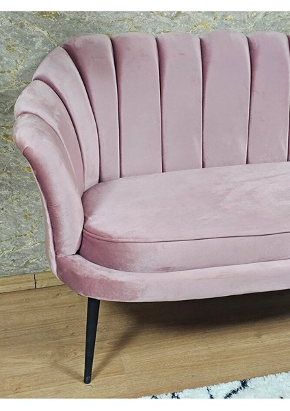 Ikili Istiridye Siyah Boyalı Sivriltme Ayak Çay Seti Koltuk Ikili Berjer , Ikili Berjer Koltuk Pembe Renk 110 x 48 Boyut/ebat fırsatları