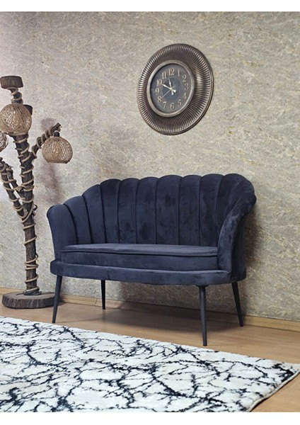 Ikili Istiridye Siyah Boyalı Sivriltme Ayak Çay Seti Koltuk Ikili Berjer , Ikili Berjer Koltuk Füme Renk 110 x 48 Boyut/ebat modelleri