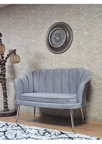 Ikili Istiridye Krom Kaplama Sivriltme Ayak Çay Seti Koltuk Ikili Berjer , Ikili Berjer Koltuk Gri Renk 110 x 48 Boyut/ebat modelleri