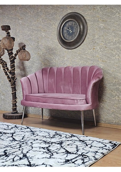 Ikili Istiridye Krom Kaplama Sivriltme Ayak Çay Seti Koltuk Ikili Berjer , Ikili Berjer Koltuk Pembe Renk 110 x 48 Boyut/ebat modelleri