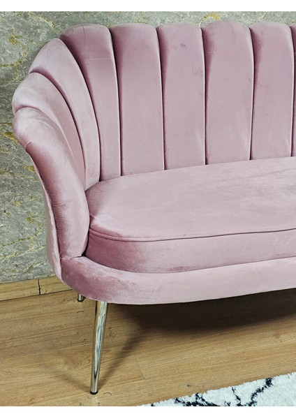 Ikili Istiridye Krom Kaplama Sivriltme Ayak Çay Seti Koltuk Ikili Berjer , Ikili Berjer Koltuk Pembe Renk 110 x 48 Boyut/ebat fırsatları