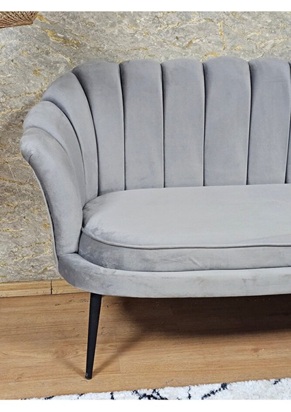 Ikili Istiridye Siyah Boyalı Sivriltme Ayak Çay Seti Koltuk Ikili Berjer , Ikili Berjer Koltuk Gri Renk 110 x 48 Boyut/ebat fırsatları