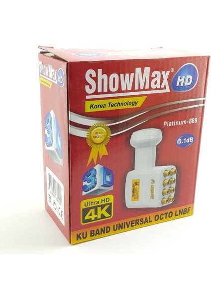 Showmax 8 Çıkışlı Sekizli Ultra Hd 4K Uydu Anteni Lnb Elembi-Gold Başlıklı modelleri