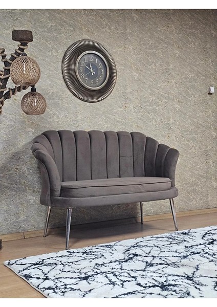 Ikili Istiridye Krom Kaplama Sivriltme Ayak Çay Seti Koltuk Ikili Berjer , Ikili Berjer Koltuk Kahverengi Renk 110 x 48 Boyut/ebat fiyatları