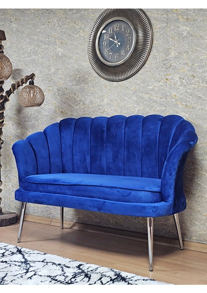 Ikili Istiridye Krom Kaplama Sivriltme Ayak Çay Seti Koltuk Ikili Berjer , Ikili Berjer Koltuk Mavi Renk 110 x 48 Boyut/ebat modelleri