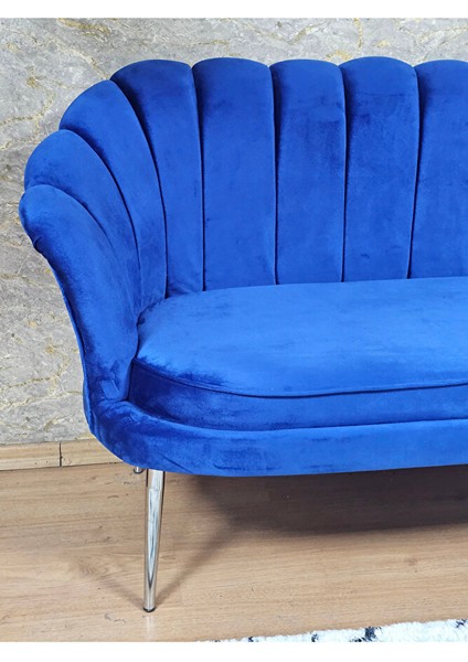 Ikili Istiridye Krom Kaplama Sivriltme Ayak Çay Seti Koltuk Ikili Berjer , Ikili Berjer Koltuk Mavi Renk 110 x 48 Boyut/ebat fırsatları
