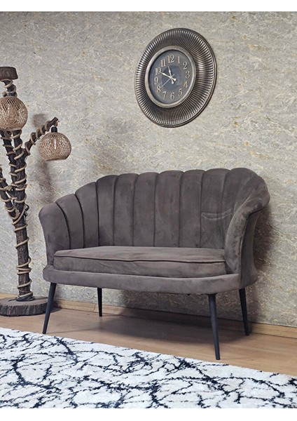 Ikili Istiridye Siyah Boyalı Sivriltme Ayak Çay Seti Koltuk Ikili Berjer , Ikili Berjer Koltuk Kahverengi Renk 110 x 48 Boyut/ebat modelleri