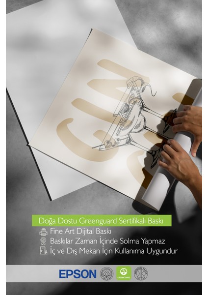 Siyah Çerçeveli Tablo, Cin Cin Tipografi Illüstrasyonu, Mutfak Dekoru Poster No: 113570