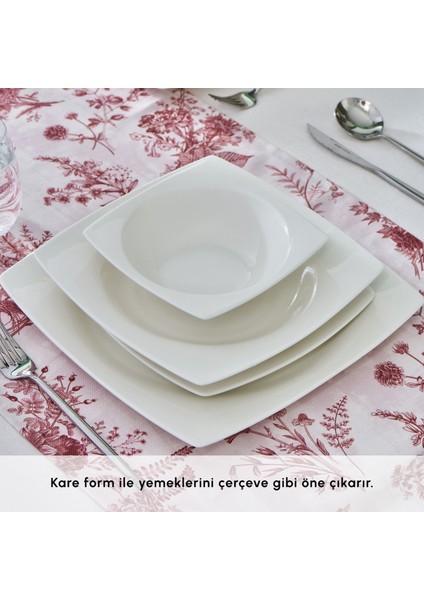 Mensa 24 Parça 6 Kişilik Yemek Takımı Beyaz