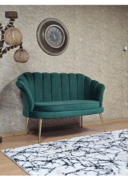 Ikili Istiridye Gold Kaplama Sivriltme Ayak Çay Seti Koltuk Ikili Berjer , Ikili Berjer Koltuk Yeşil Renk 110 x 48 Boyut/ebat fiyatları
