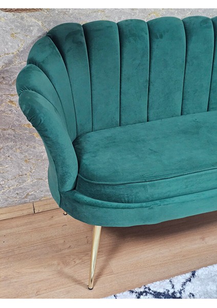 Ikili Istiridye Gold Kaplama Sivriltme Ayak Çay Seti Koltuk Ikili Berjer , Ikili Berjer Koltuk Yeşil Renk 110 x 48 Boyut/ebat fırsatları