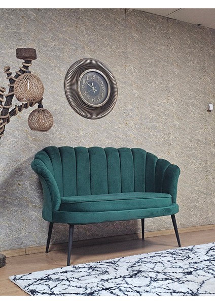 Ikili Istiridye Siyah Boyalı Sivriltme Ayak Çay Seti Koltuk Ikili Berjer , Ikili Berjer Koltuk Yeşil Renk 110 x 48 Boyut/ebat fiyatları