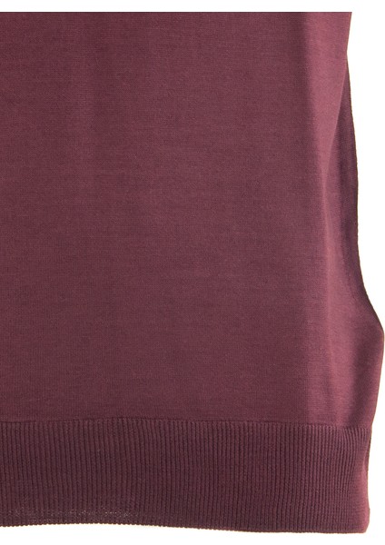 Erkek Baba Süveteri V Yakalı Ince Yün Dokuma