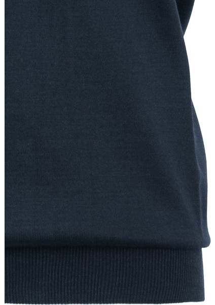 Erkek V Yakalı Düz Renk Klasik Model Rahat Kesim Tam Kalıp Yünlü Dokuma Süveter