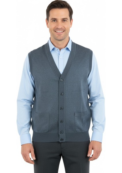 Erkek Baba Yeleği Önden Zarif Düğmeli ve Klasik Çift Cepli modelleri