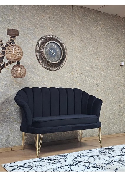 Ikili Istiridye Gold Kaplama Telli Ayak Çay Seti Koltuk Tekli Berjer , Ikili Berjer Koltuk Siyah Renk 110 x 48 Boyut/ebat fiyatları