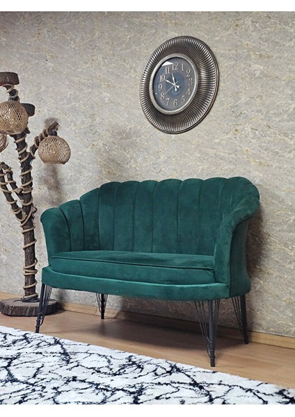 Ikili Istiridye Siyah Boyalı Telli Ayak Çay Seti Koltuk Tekli Berjer , Ikili Berjer Koltuk Yeşil Renk 110 x 48 Boyut/ebat modelleri