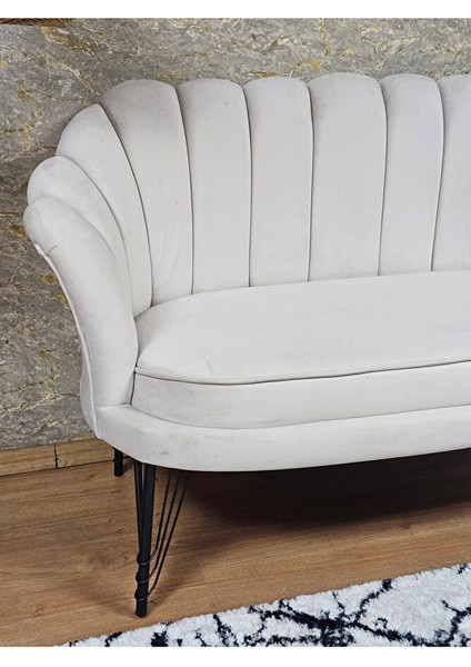 Ikili Istiridye Siyah Boyalı Telli Ayak Çay Seti Koltuk Tekli Berjer , Ikili Berjer Koltuk Krem Renk 110 x 48 Boyut/ebat fırsatları