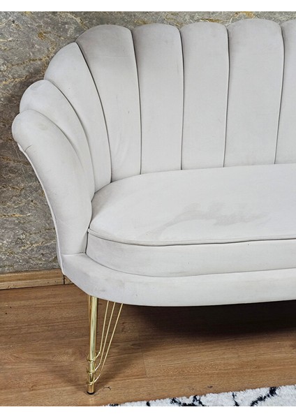 Ikili Istiridye Gold Kaplama Telli Ayak Çay Seti Koltuk Tekli Berjer , Ikili Berjer Koltuk Krem Renk 110 x 48 Boyut/ebat modelleri