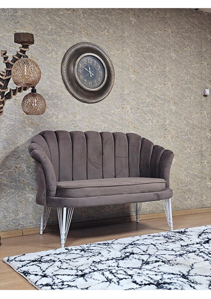 Ikili Istiridye Beyaz Boyalı Telli Ayak Çay Seti Koltuk Tekli Berjer , Ikili Berjer Koltuk Kahverengi Renk 110 x 48 Boyut/ebat fiyatları