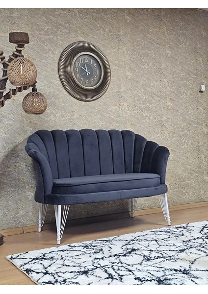 Ikili Istiridye Beyaz Boyalı Telli Ayak Çay Seti Koltuk Tekli Berjer , Ikili Berjer Koltuk Fume Renk 110 x 48 Boyut/ebat fiyatları