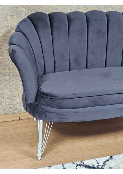 Ikili Istiridye Beyaz Boyalı Telli Ayak Çay Seti Koltuk Tekli Berjer , Ikili Berjer Koltuk Fume Renk 110 x 48 Boyut/ebat fırsatları