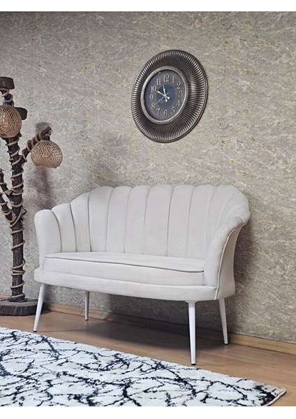 Ikili Istiridye Beyaz Boyalı Sivriltme Ayak Çay Seti Koltuk Tekli Berjer , Ikili Berjer Koltuk Krem Renk 110 x 48 Boyut/ebat modelleri