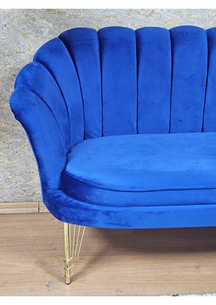 Ikili Istiridye Gold Kaplama Telli Ayak Çay Seti Koltuk Tekli Berjer , Ikili Berjer Koltuk Mavi Renk 110 x 48 Boyut/ebat fırsatları