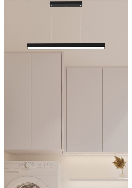 Lineer 80CM ( Siyah Kasa, Doğal Beyaz Işık ) Sarkıt Modern LED Avize, Salon, Mutfak, Masaüstü Avize fiyatları