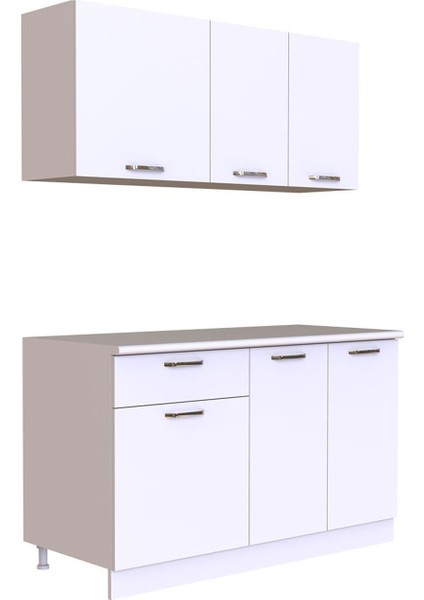 Eftalya Hazır Mutfak Dolabı 140 cm - Tezgah Dahil - Beyaz fırsatları