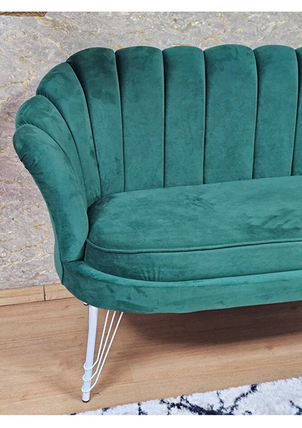 Ikili Istiridye Beyaz Boyalı Telli Ayak Çay Seti Koltuk Tekli Berjer , Ikili Berjer Koltuk Yeşil Renk 110 x 48 Boyut/ebat fırsatları