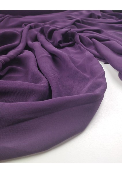 Koyu Mor Renkte Şifon En: 140