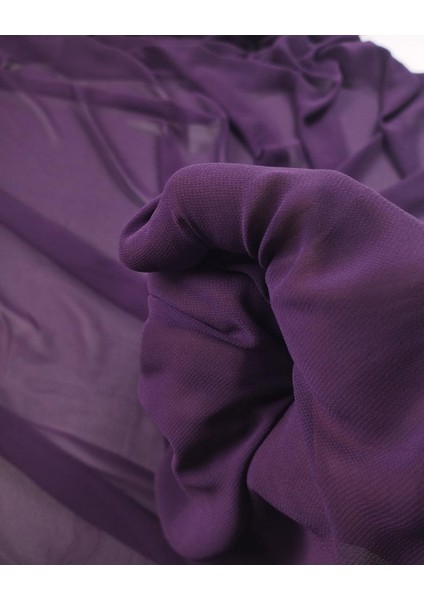 Koyu Mor Renkte Şifon En: 140 modelleri